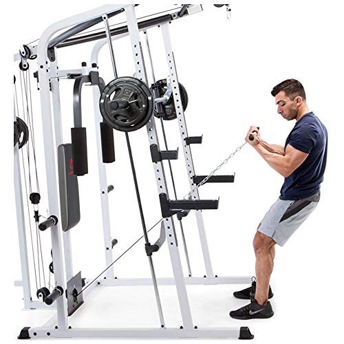 MARCY Pro Smith Cage Home Gym System White