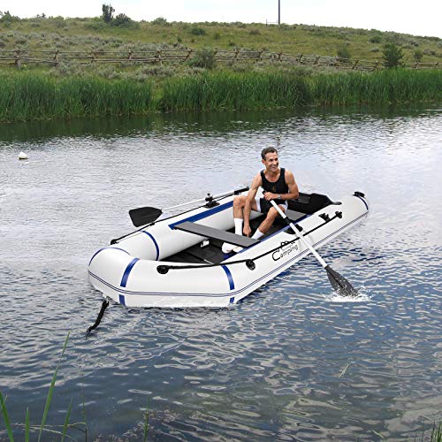 Generic Camping Survivals PVC Water Adult Assault Boat Off-White