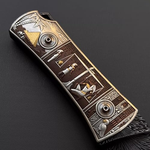 BURXELL Egyptian Pharaoh Damascus Art Knife Silver