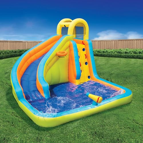 BANZAI Splash ’N’ Blast Inflatable Water Slide Park Multicolor