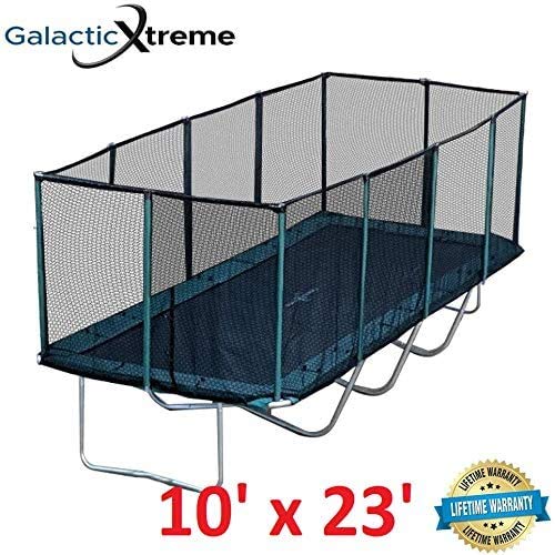 Best Trampoline USA Galactic Xtreme Rectangle Trampoline 10x23 with Net Enclosure