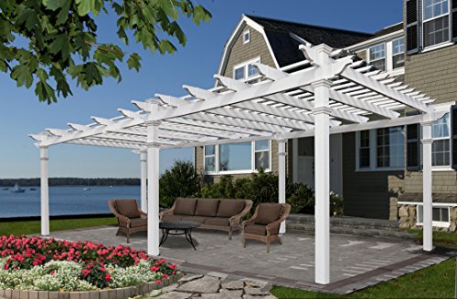 Vita Regency Grande 12' x 24' Vinyl Pergola White