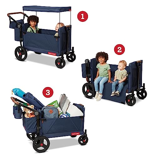 Radio Flyer Atlas Stroll N Wagon Folding Wagon Blue