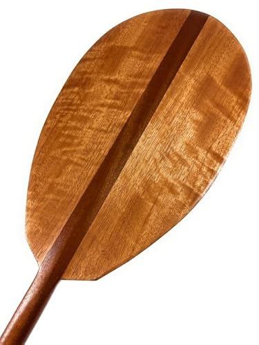 Tikimaster Light Blonde Curly Koa Paddle Outrigger Canoe 60 Inch