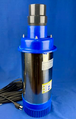 Custom Pro PJ-8000 Hi-Flow Floating Fountain with 3 Spray Patterns and 12 Color Changing LED Lighting 12C-RBG Color Changing