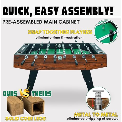 Freetime Fun 56" Adult Foosball Table Green Cabinet