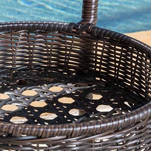 Christopher Knight Home Mirage 3 Piece Outdoor Bistro Set Brown