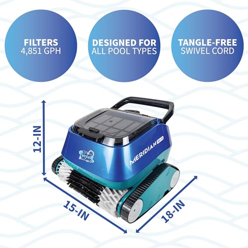 Blue Wave Meridian Robotic Pool Cleaner Blue/Teal