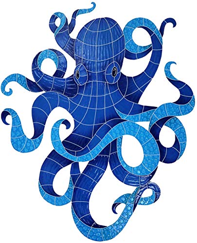 Artistry in Mosaics Octopus Ceramic Pool Mosaic 36"x29
