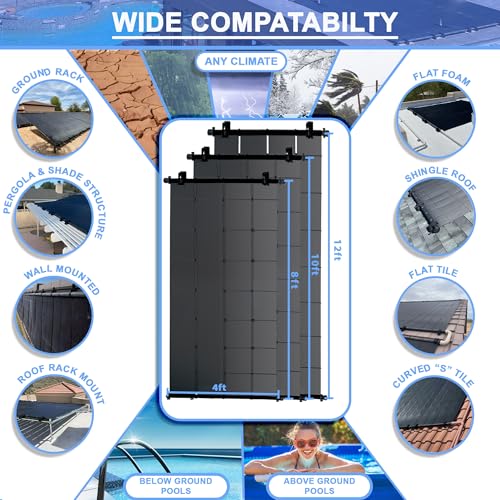 Fenix Pool Solar Sun Value Solar Pool Heater DIY Kit Black