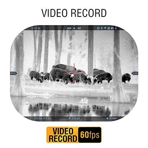 Certified Brands ATN Thor 5 LRF 640 Smart HD Thermal Scope with Laser Rangefinder Black