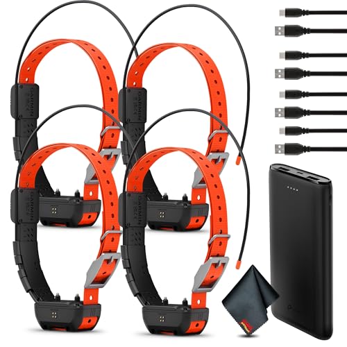 Garmin Alpha TT25 GPS Dog Training Collar with LED Beacon Lights and Portable Charger Bundle