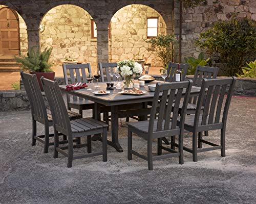 Polywood Vineyard 9-Piece Dining Set Slate Grey