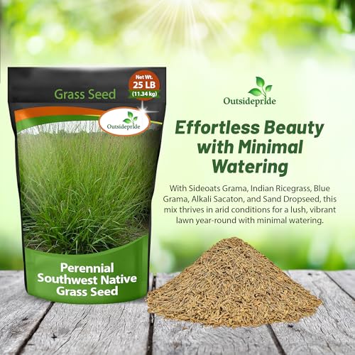 Outsidepride Southwest Native Grass Seed Mix 25 lbs Green