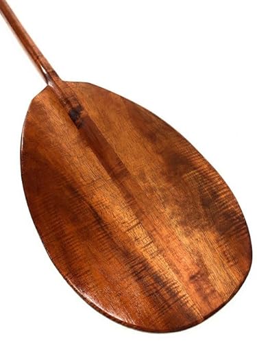 Tikimaster Tiger Curls Koa Paddle 60 Inch Steersman Yellow