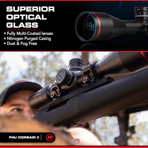 Red-Line Optics F4U Corsair MRDAD FFP 5-30x56 Long Range Scope Red Black