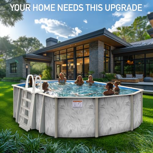 Shop Square 12’x24’ Oval Above Ground Steel Wall Pool Silver