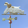 American Cocker Spaniel Hand Carved & Painted Weathervane Brown Parti 22 Inch
