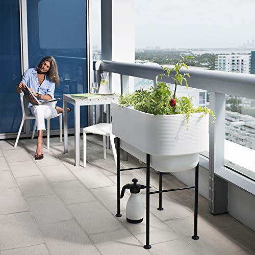 Crescent Garden Nest Indoor/Outdoor Raised Garden-Bed Planter Box 22-Inch x 44-Inch Olive