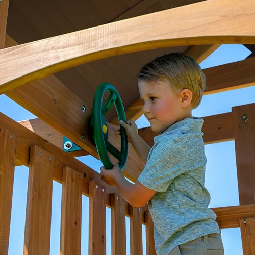 Backyard Discovery Lightning Ridge Cedar Swing Set Light Brown