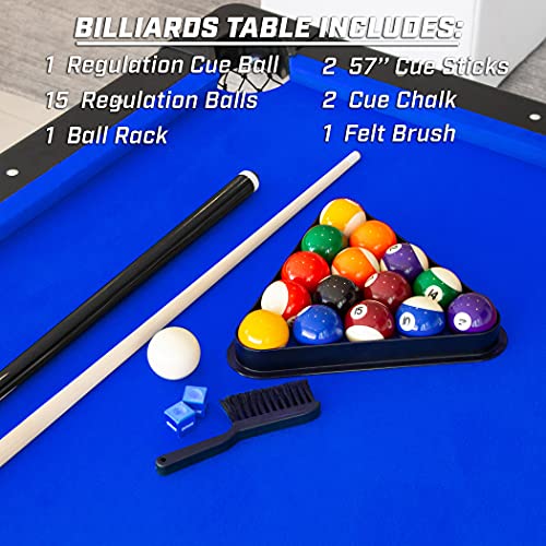 GoSports 7 ft Billiards Table Portable Pool Table Blue