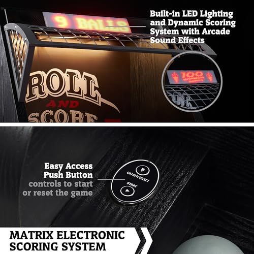 Hall of Games 130 Inch Premium Roll and Score Game Burgundy/Black