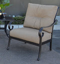 Patio Land Santa Anita Outdoor Patio Set of 4 Club Chairs Dark Bronze