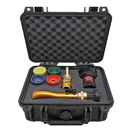 Underhill NozzleLocker Garden Water Hose Nozzle Kit with ¾ Inch Magnum UltraMax Turbo Shift Nozzle Black