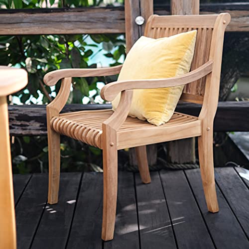 Cambridge Casual Mosko Teak Wood 5 Piece Outdoor Dining Set with Seatpad
