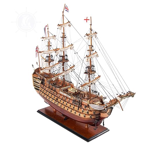 Old Modern Handicrafts Exclusive Edition HMS Victory Collectible Natural Wood