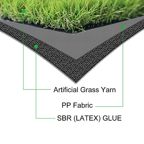 WarmShe Artificial Grass Turf 13FT x 24FT Synthetic Rug for Dogs Indoor Outdoor Garden Lawn Mat