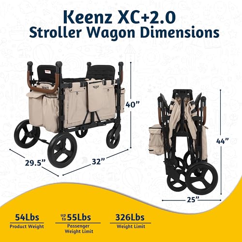 Keenz XC+ 2.0 Luxury Comfort Stroller Wagon Mocha