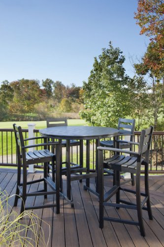 TREX Outdoor Furniture TXS119-1-VL Monterey Bay 5-Piece Bar Set Vintage Lantern