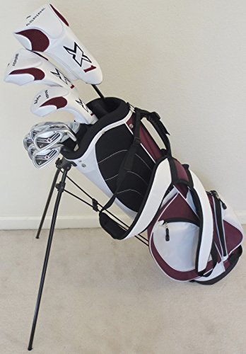 PIPROX Ladies Complete Golf Set for Petite Women 5'0" to 5'5" Tall - White with Deep Purple