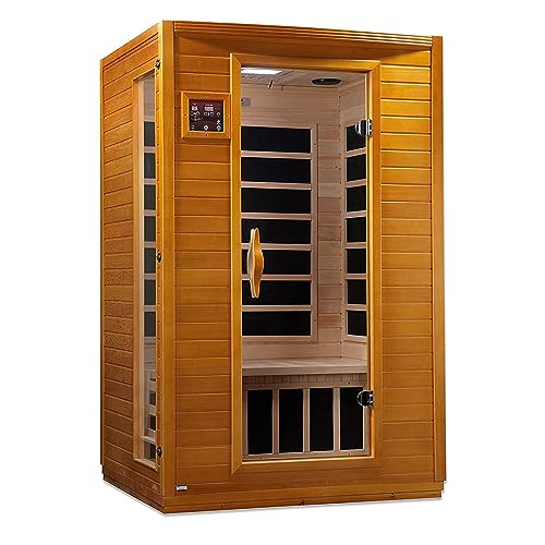 Dynamic Saunas Andora 2 Person Low EMF Infrared Therapy Sauna Dark Honey Stain