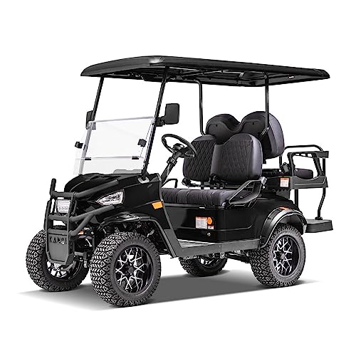 Kandi America Electric Cruiser for Adults 4 Passenger - 5,000-Watt Motor - Electric Cart - Heavy Duty Golf Cart - Matte Black