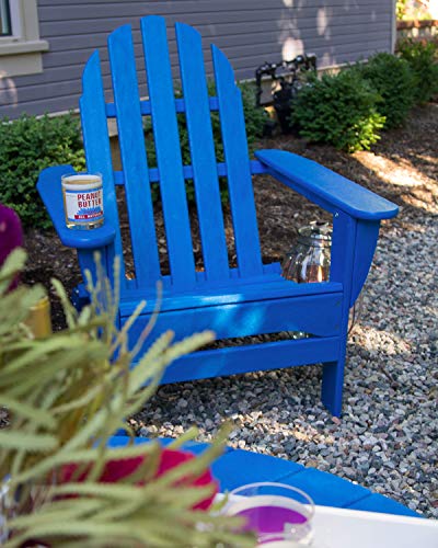 Polywood Classic Adirondack 5-Piece Conversation Set Teak