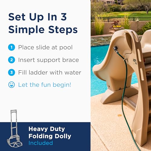 S.R. Smith SlideAway Removable In-Ground Pool Slide Taupe
