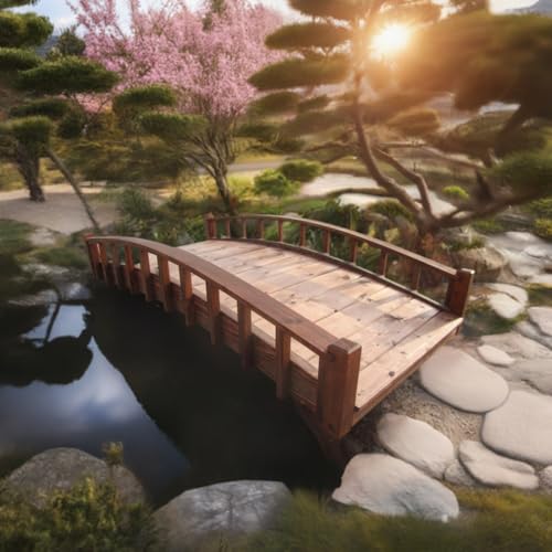SamsGazebos 6' Treated Moon Bridge Brown