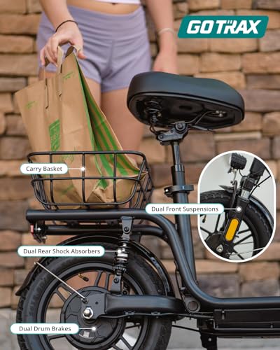 Gotrax FLEX ULTRA Electric Scooter with Seat, 25 Mile Range, 20mph, 500W Motor, Black