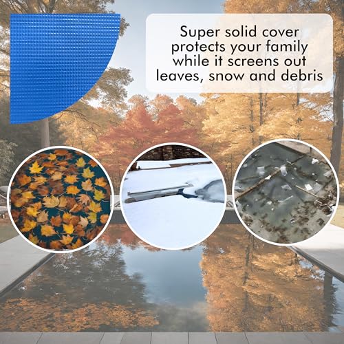Freetime Fun Solid Winter Inground Pool Cover 30x50ft Blue
