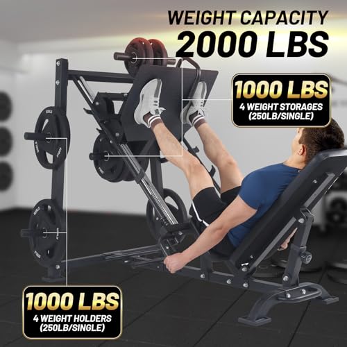 GarveeLife Adjustable Leg Press Machine Black