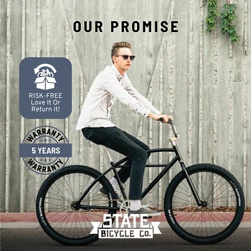 State Bicycle Co. Cruiser Bike 27.5" Single-Speed Black/Metallic
