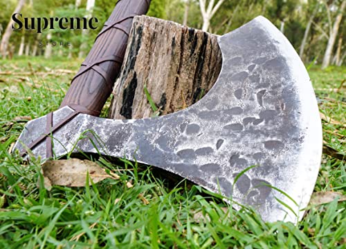 Generic Hand Forged Large Viking Axe Brown