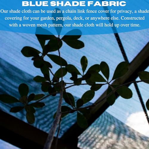 Farm Plastic Supply VBS 80% Blue Shade Cloth Mesh Fabric 12' x 275' Blue