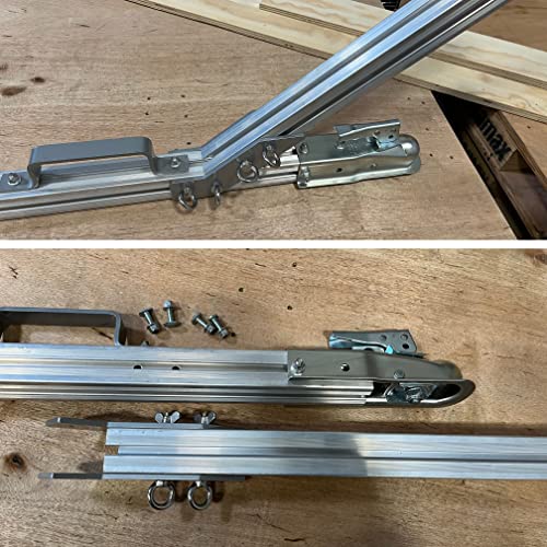 Seamax Portable Aluminium Boat Dolly Set with Quick Release Handle Silver