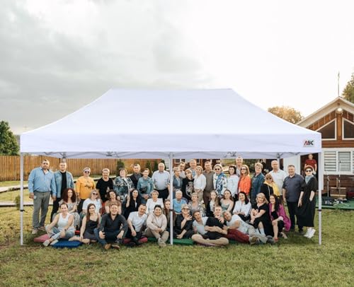 ABCCANOPY Aluminum Pop Up Canopy Tent 10x20 Heavy Duty with 6 Sandbags White