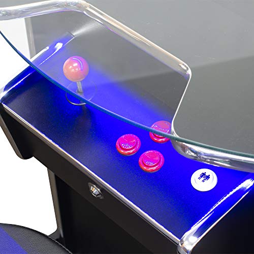 Creative Outdoor Distributor Full Size Pub Arcade Machine 2 Player 60 Games 22" LCD Round Glass Top No Trackball