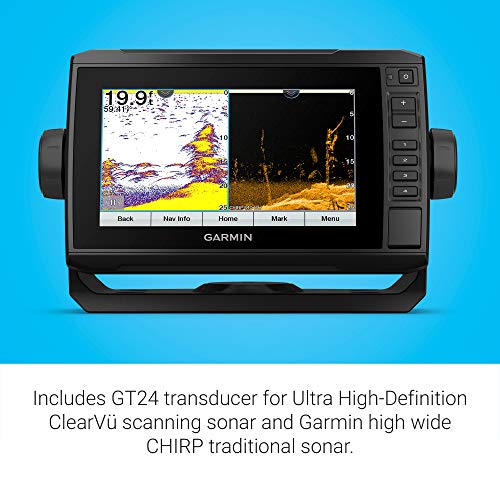 Garmin ECHOMAP UHD 74Cv 7" Chartplotter with U.S. BlueChart G3 and GT24UHD-TM Transducer