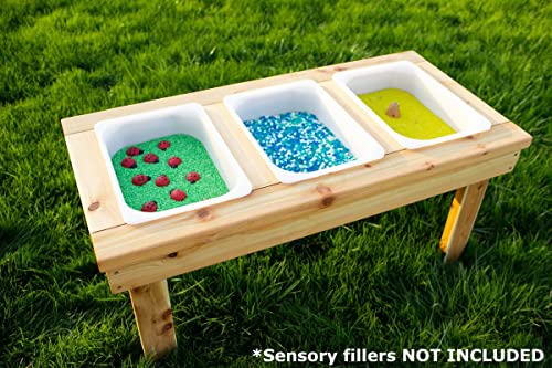 Noble Wooden Toy Co. Toddler Triple Bin Sensory Table Sand